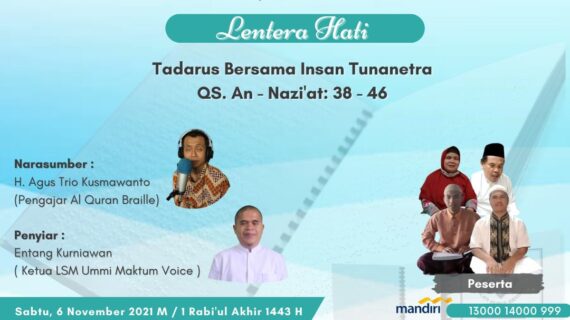 Talkshow Lentera Hati Bersama LSM Ummi Maktum Voice dan 102,7 MQ FM Bandung