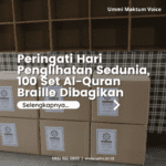 Distribusi Al-Quran Braille Dalam Rangka Hari Penglihatan Sedunia