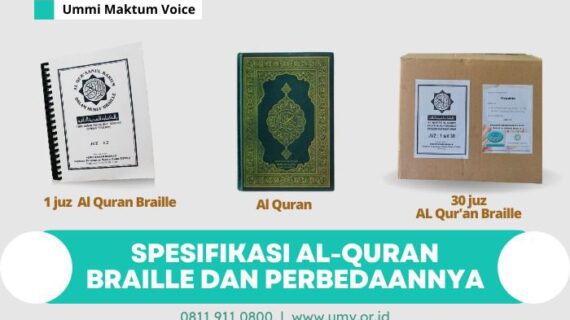 SPESIFIKASI AL-QURAN BRAILLE DAN PERBEDAANNYA