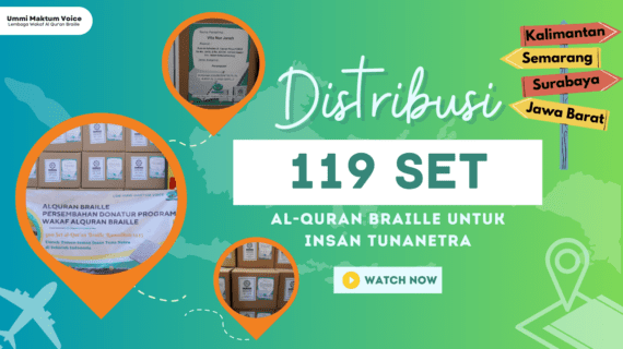 119 Set Al-Quran Braille Dibagikan untuk Insan Tunanetra